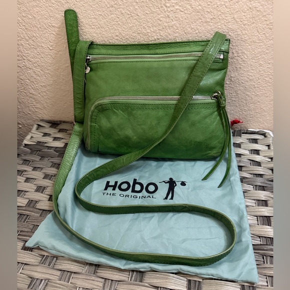 HOBO The Original Green Leather Crossbody Bag - Picture 6 of 16